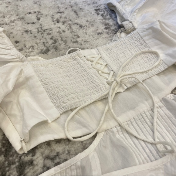 For Love & Lemons Arya Mini Dress, White, Size Small - Picture 8 of 8